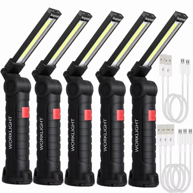 Outdoor Camping Lighting - Portable COB LED Flashlight USB Rechargeable