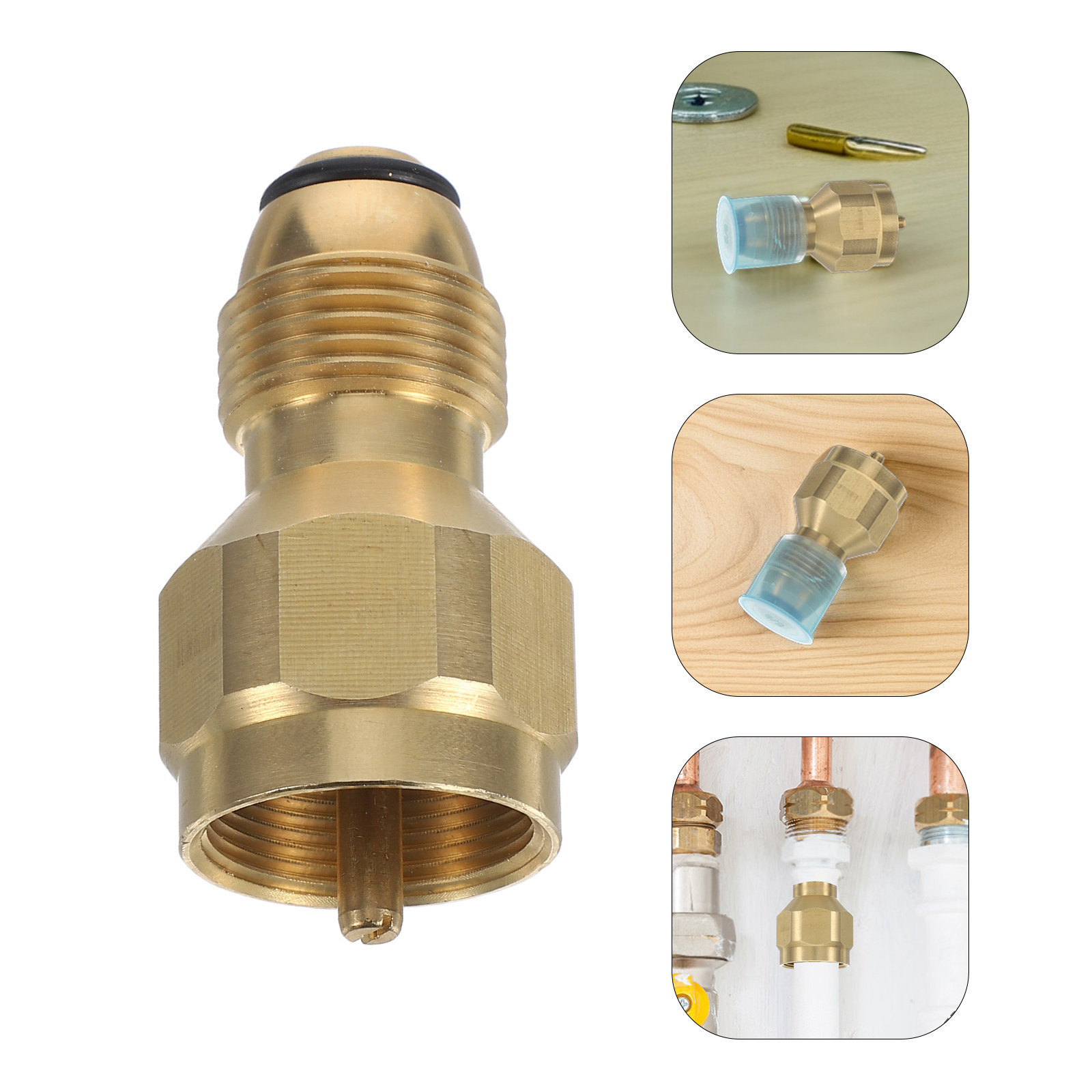 Outdoor Camping Fireplace - Brass Propane Tank Adapter Qcc1 Conversion