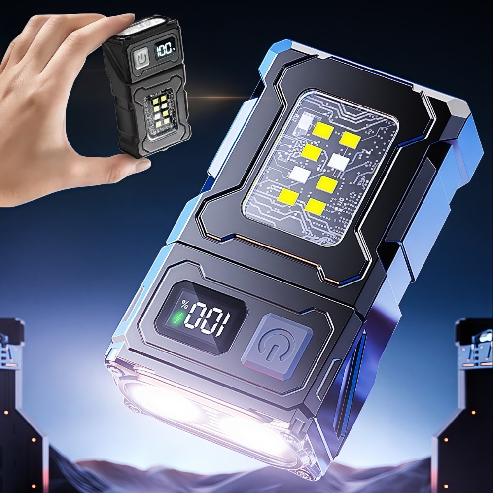 Outdoor Camping Lighting - Rechargeable Mini LED Flashlight Magnetic Clip-On