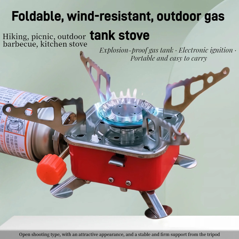 Outdoor Camping Oven - Outdoor Mini Square Stove Camping Cooking