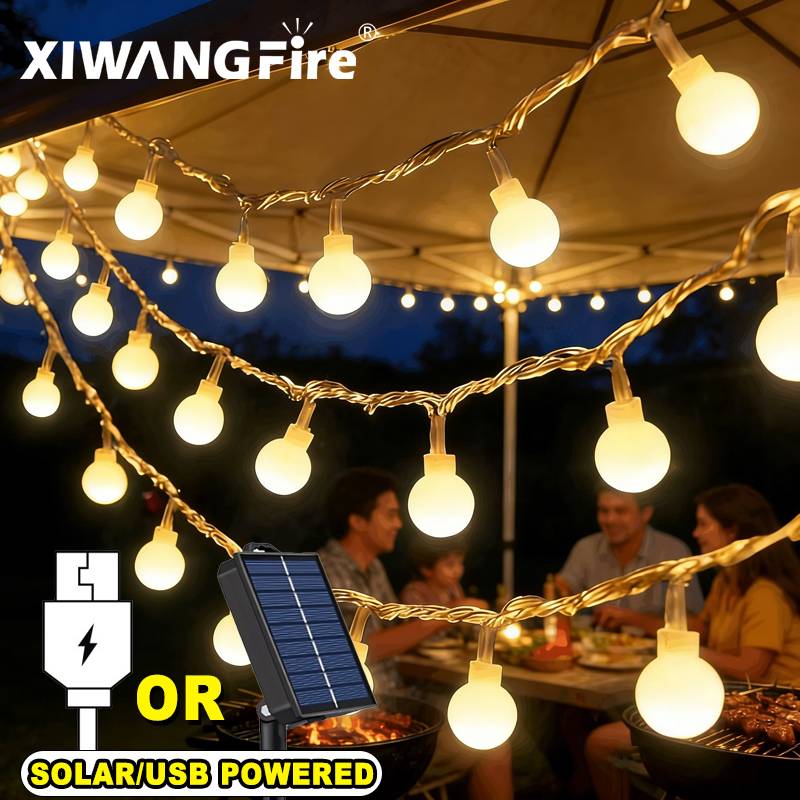 3-10M Solar/USB/Battery String - Outdoor Camping Lighting ulasan dan harga