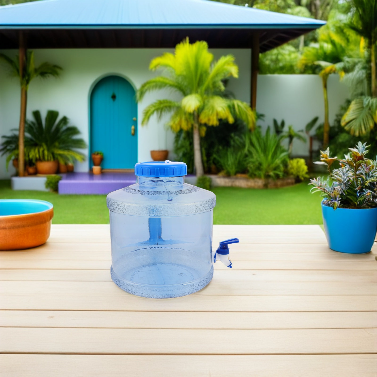 1Set 7.5L Wide Mouth Portable  - Outdoor Camping Water Jug ulasan dan harga