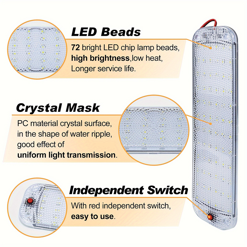 72LED Car Interior Light 12-80 - Outdoor Camping Trailer ulasan dan harga