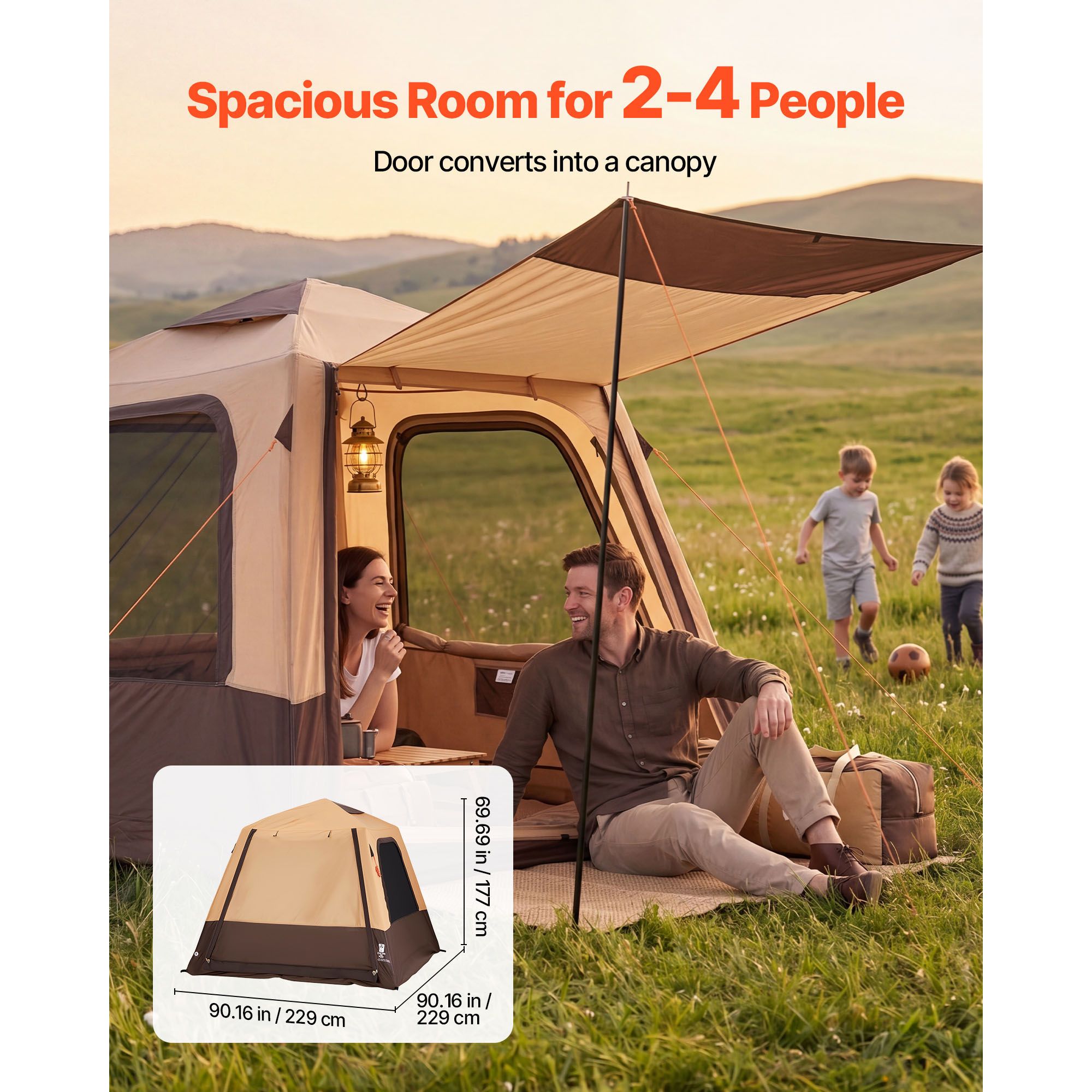 Camping Tent, 4 Person Inflata - Outdoor Camping On Youtube ulasan dan harga
