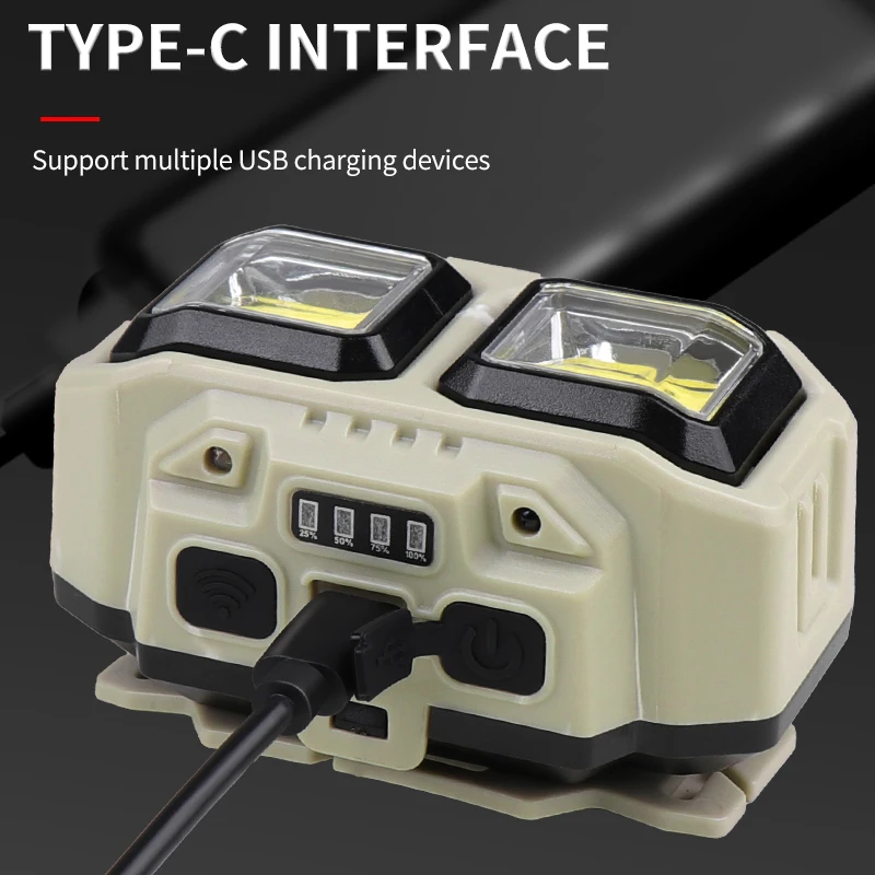 COB LED Headlamp Rechargeable  - Outdoor Camping Jobs ulasan dan harga