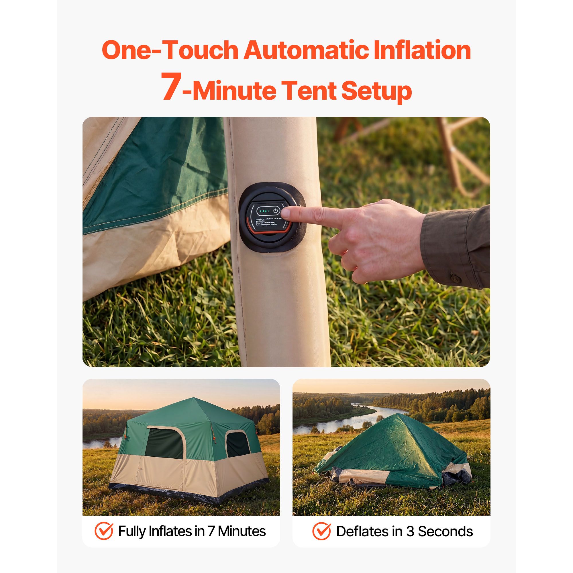 Camping Tent, 6 Person Inflata - Outdoor Camping On Youtube ulasan dan harga