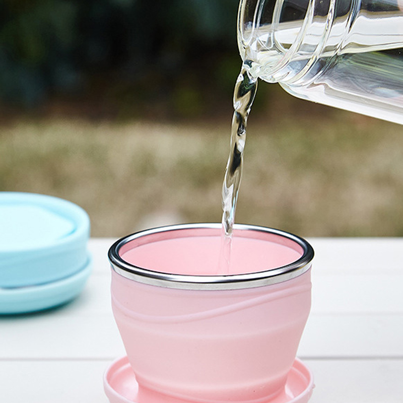 1Pcs Food Grade Silicone Foldi - Outdoor Camping Food ulasan dan harga
