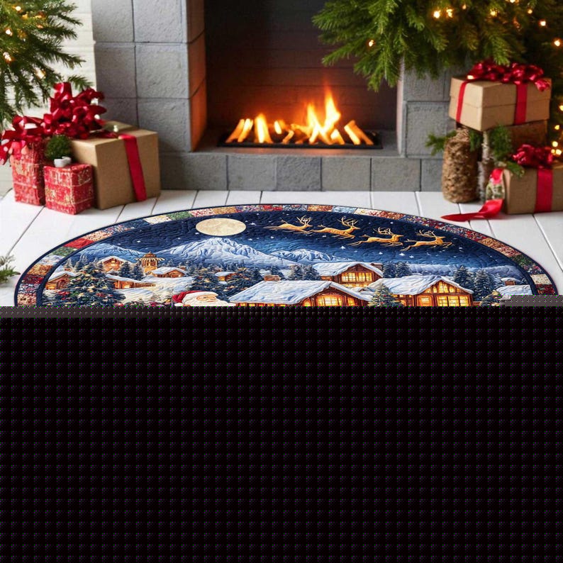 Santa Sleigh Christmas Round D - Outdoor Camping Decor Ideas ulasan dan harga