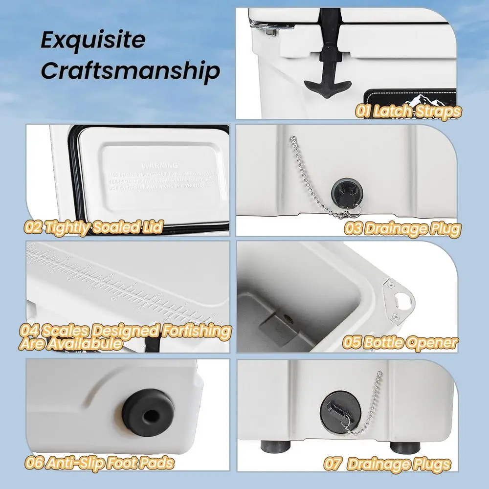 65-Quart White Heavy-Duty Insu - Outdoor Camping Jobs ulasan dan harga