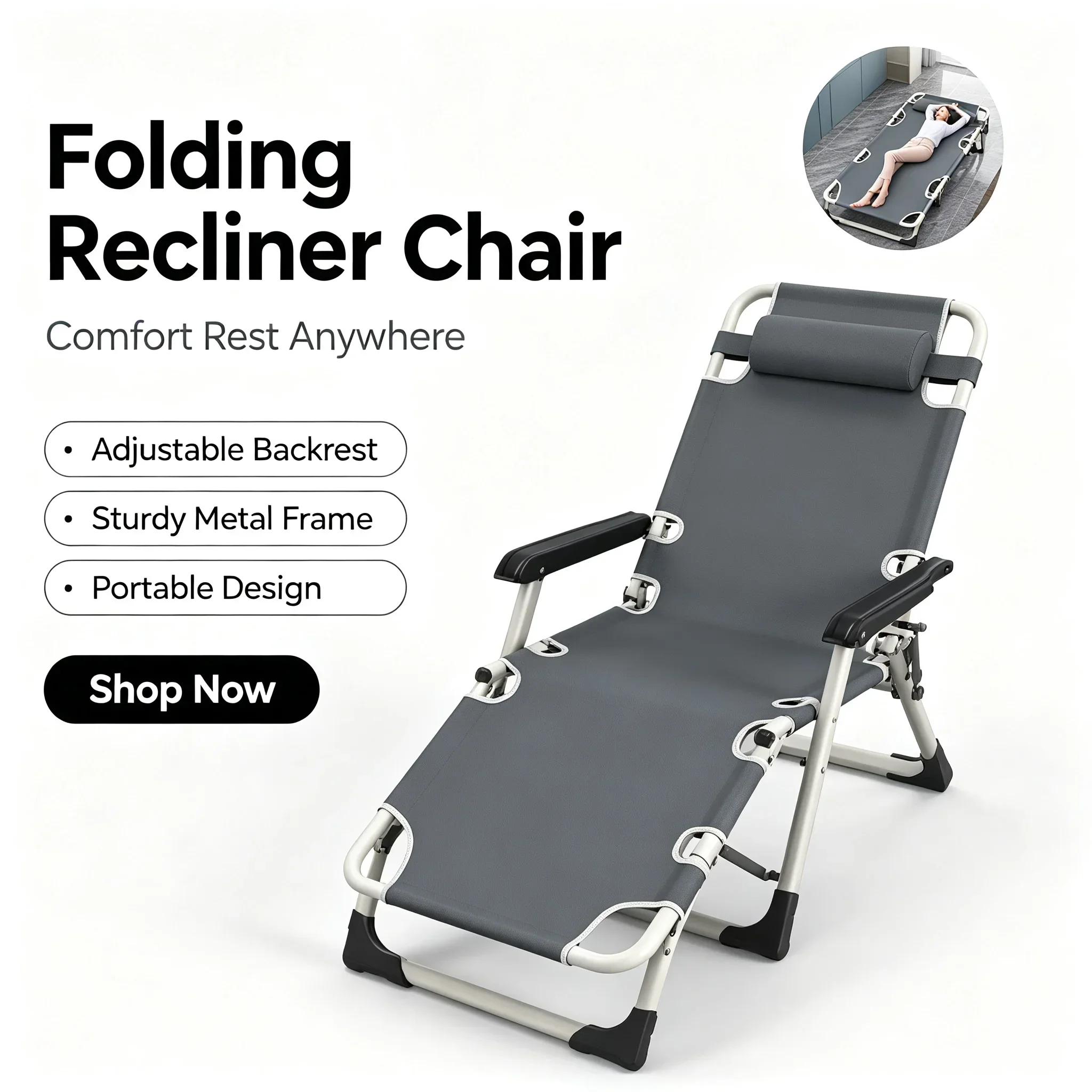 Office Lunch Nap Folding Loung - Outdoor Camping Lounge Chairs ulasan dan harga
