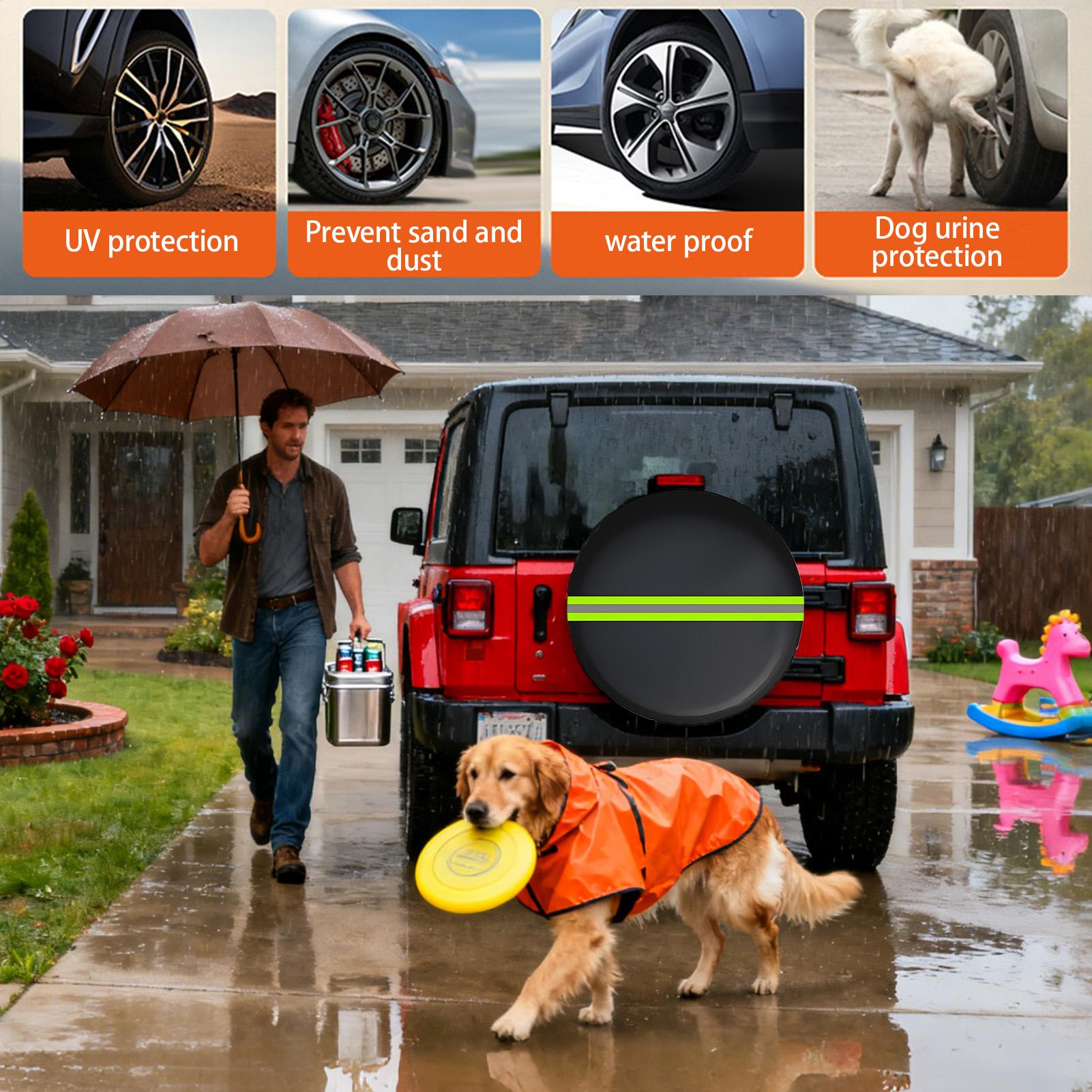 Wheel Covers Uv-Proof Trailer  - Outdoor Camping Trailer ulasan dan harga