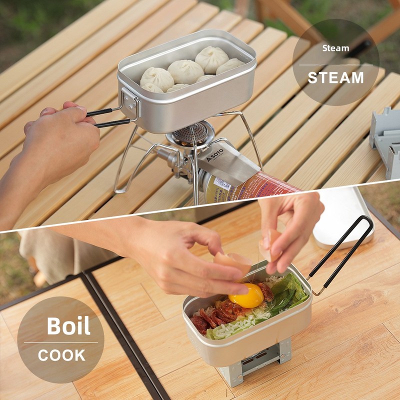 Japanese Aluminum Lunch Box Ou - Japanese Outdoor Camping ulasan dan harga
