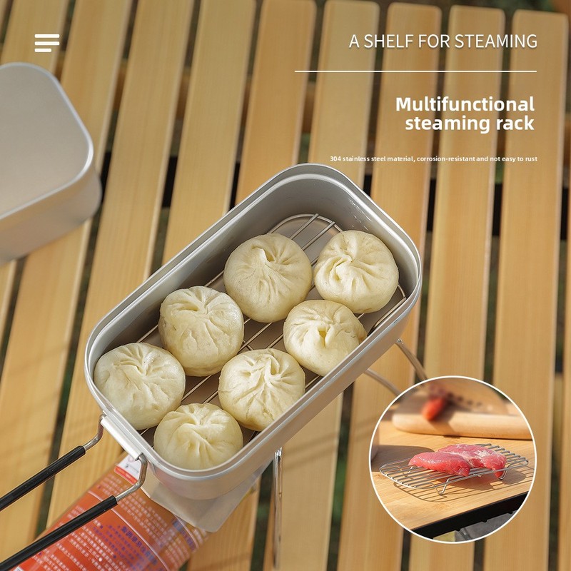 Japanese Aluminum Lunch Box Ou - Japanese Outdoor Camping ulasan dan harga