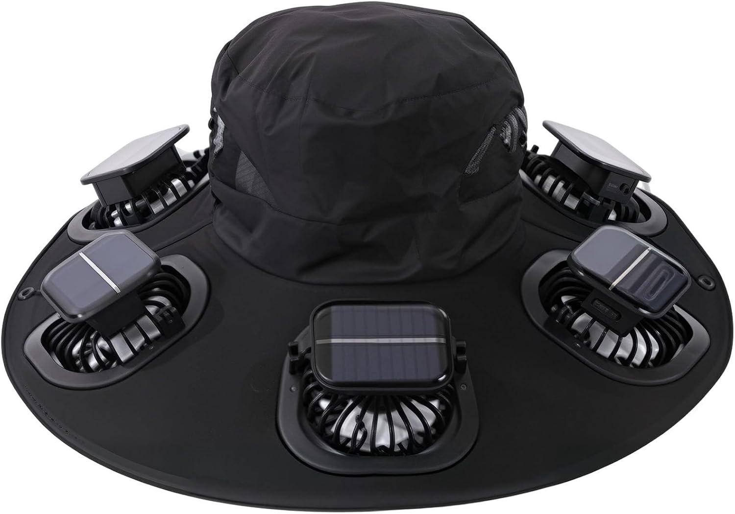 Hot 6 Fans Solar Fan Hat Breat - Outdoor Camping Fan ulasan dan harga