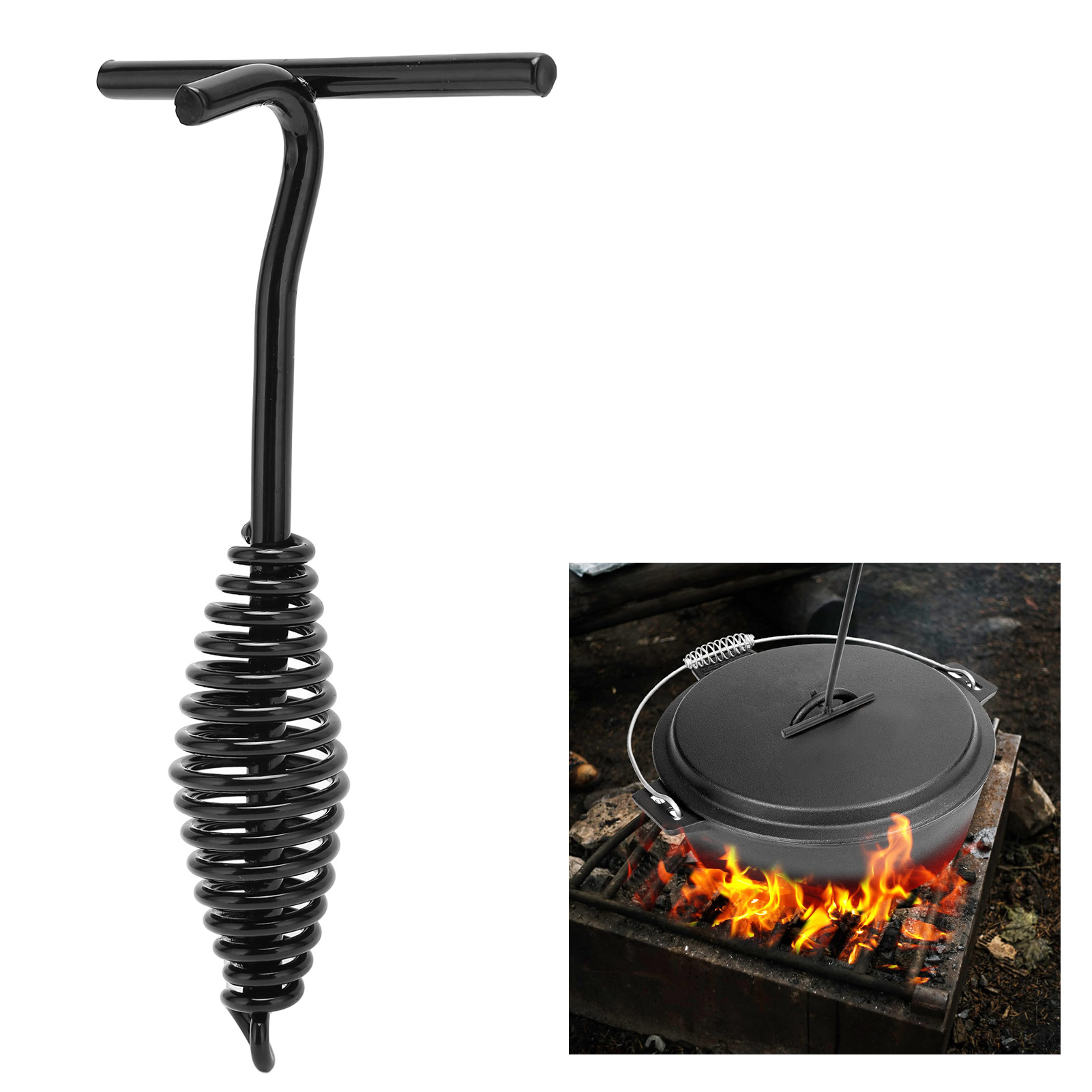 19.5cm Dutch Oven Lid Lifter C - Outdoor Camping Oven ulasan dan harga