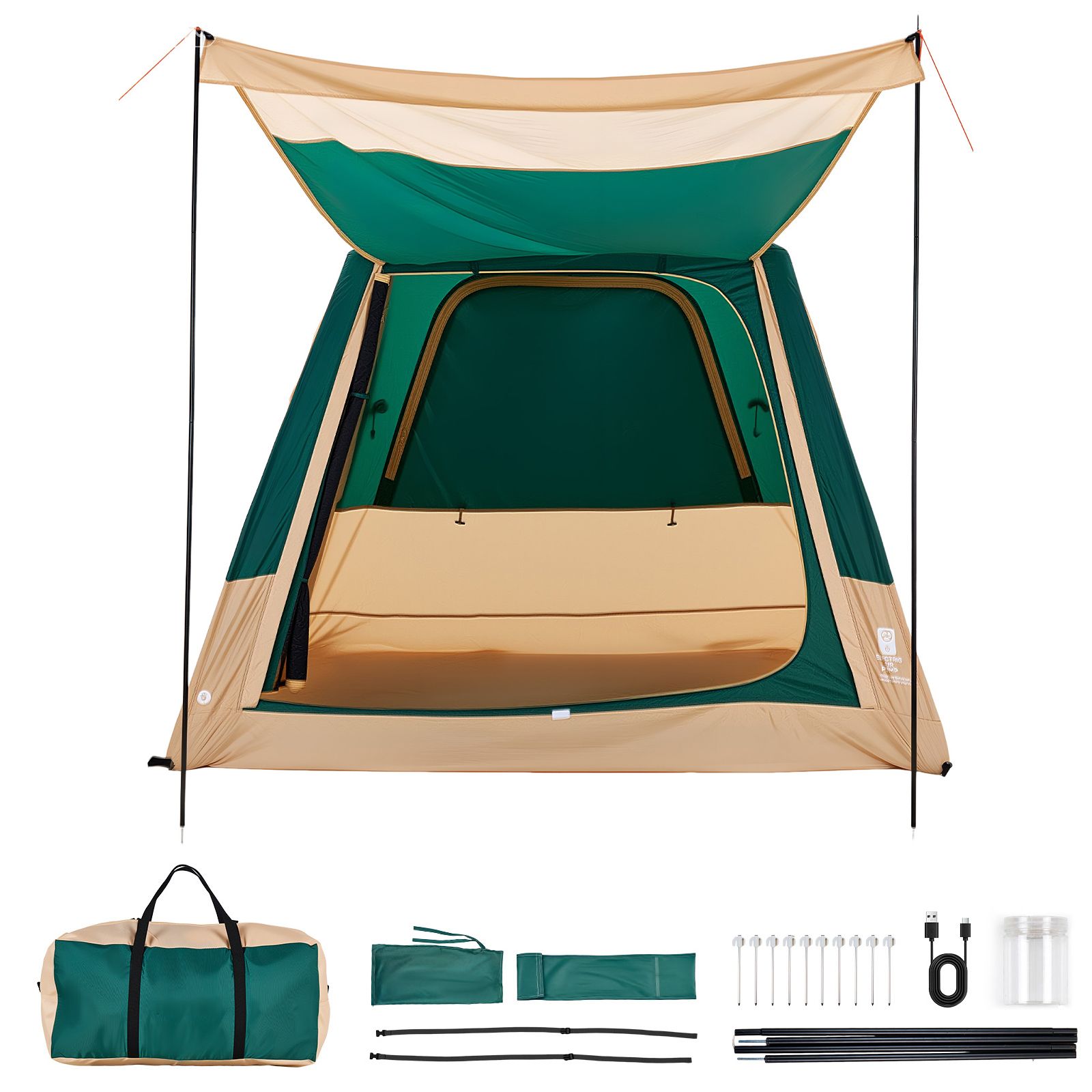 Camping Tent, 4 Person Inflata - Outdoor Camping On Youtube ulasan dan harga