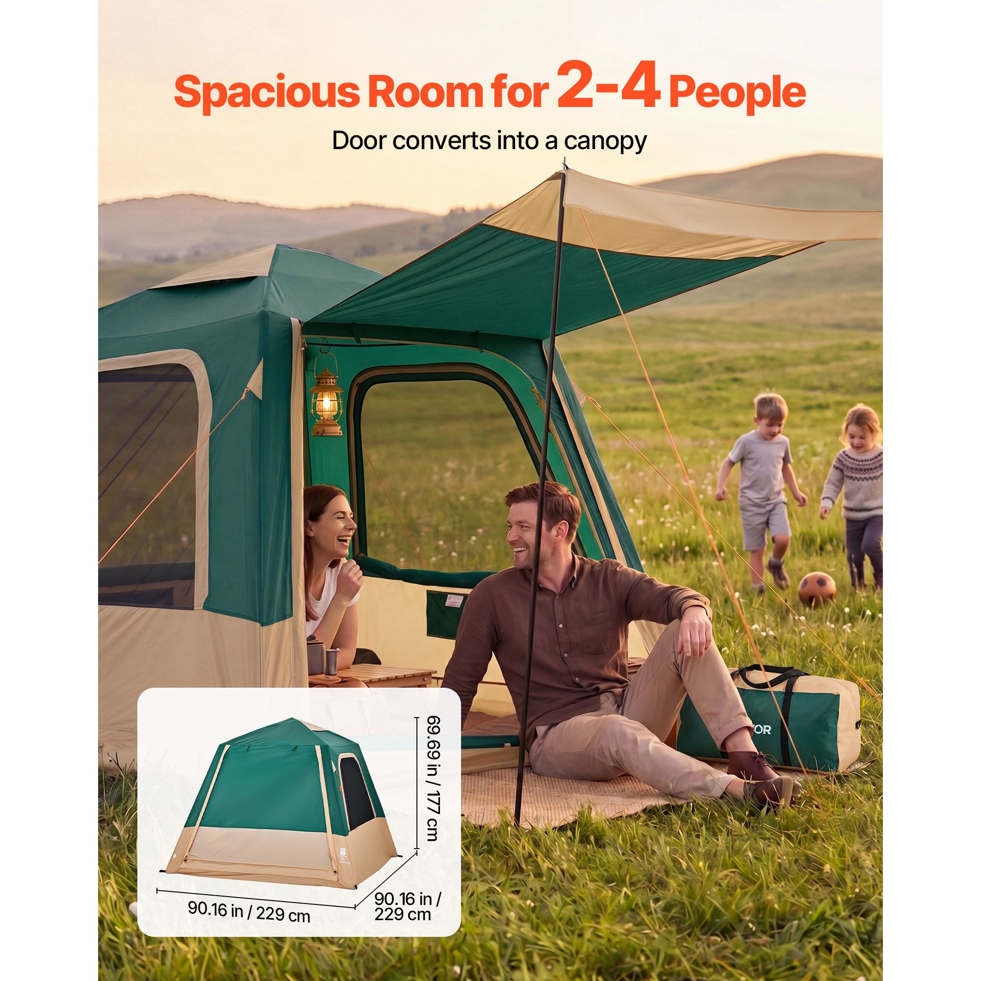 Camping Tent, 4 Person Inflata - Outdoor Camping On Youtube ulasan dan harga