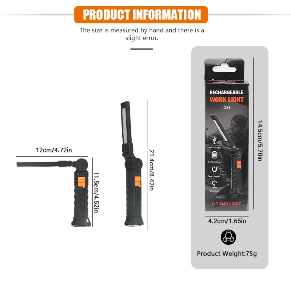 Portable COB LED Flashlight US - Outdoor Camping Lighting ulasan dan harga