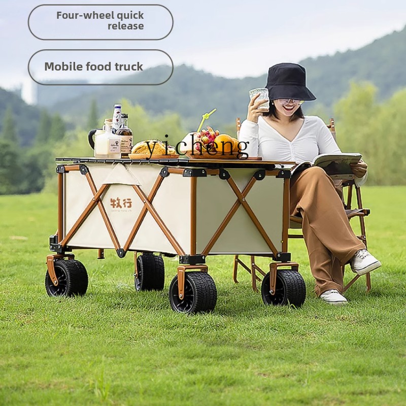 XL grazing camping cart foldin - Outdoor Camping Trailer ulasan dan harga