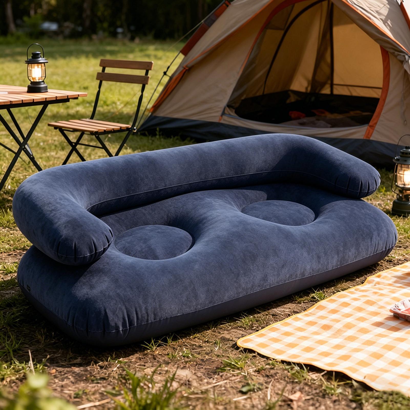 Double Inflatable Air Sofa Two - Outdoor Indoor Camping ulasan dan harga