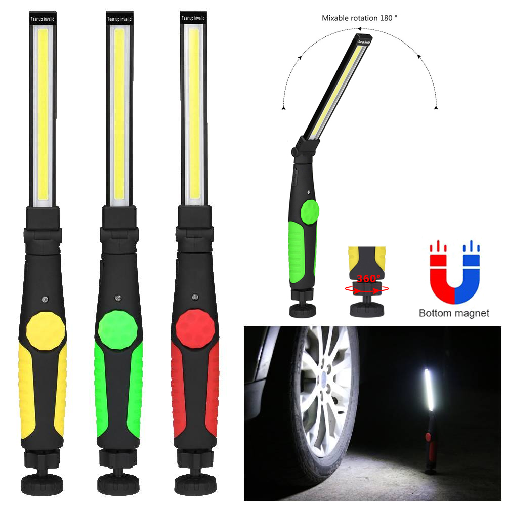 Folding COB Flashlight USB Rec - Outdoor Camping Jobs ulasan dan harga