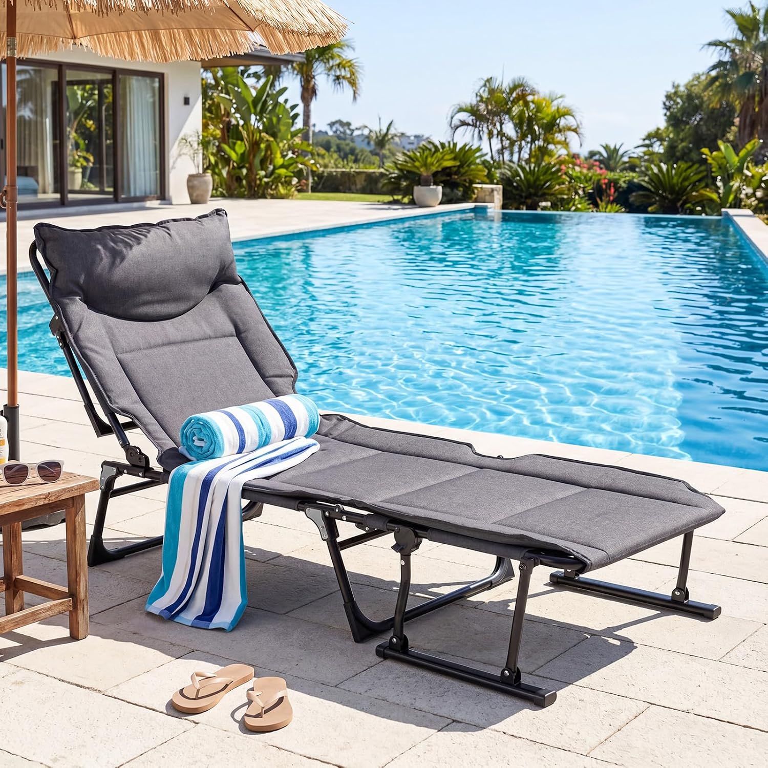 Folding Patio Lounge Chair Set - Outdoor Camping Lounge Chairs ulasan dan harga