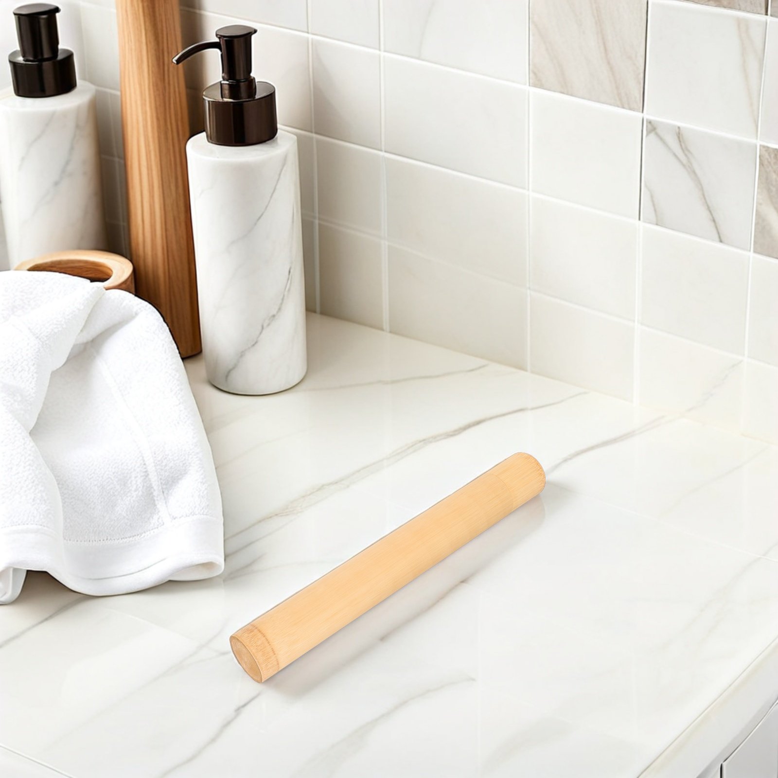 4Pcs Bamboo Toothbrush Holder  - Outdoor Camping Bathroom ulasan dan harga
