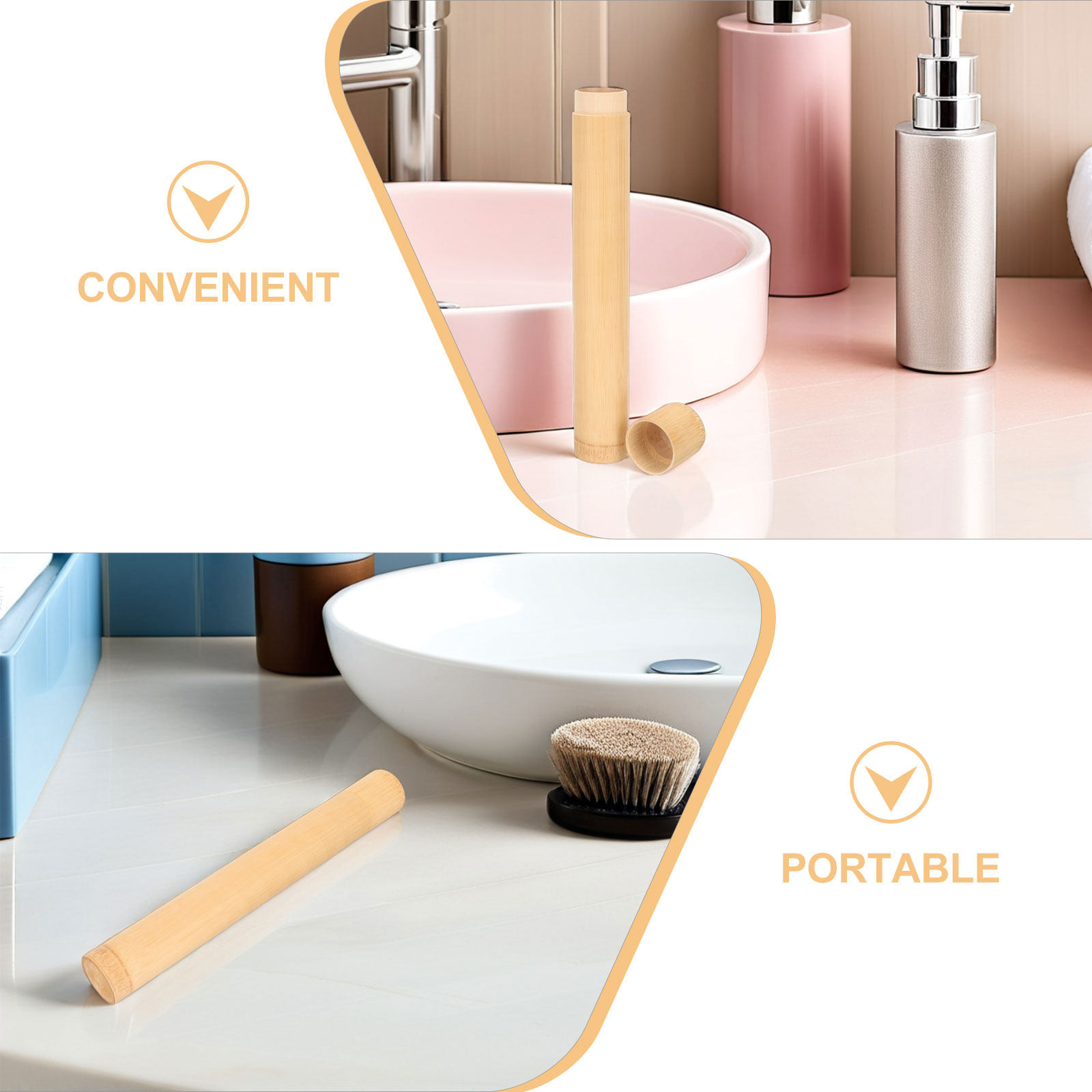 4Pcs Bamboo Toothbrush Holder  - Outdoor Camping Bathroom ulasan dan harga