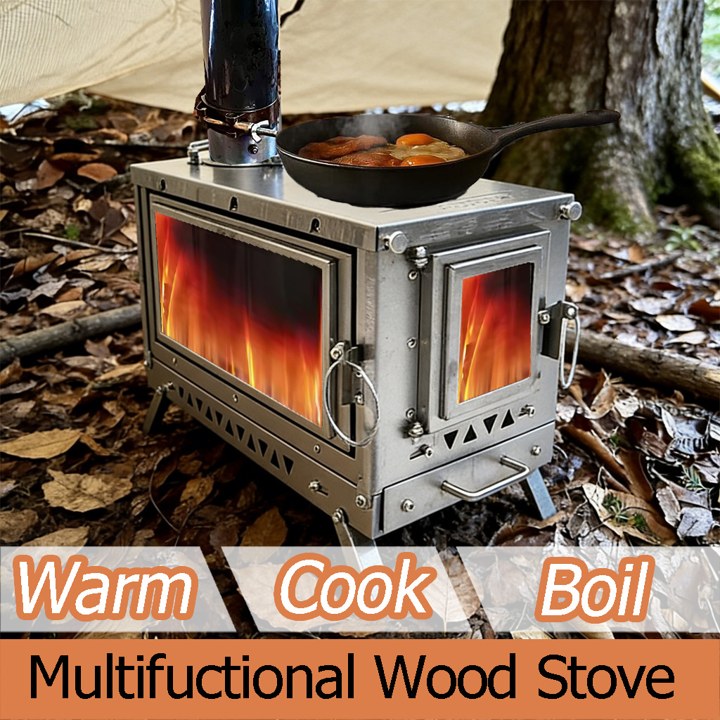 DANCHEL T3 Titanium Tent Stove - Outdoor Camping Fireplace ulasan dan harga