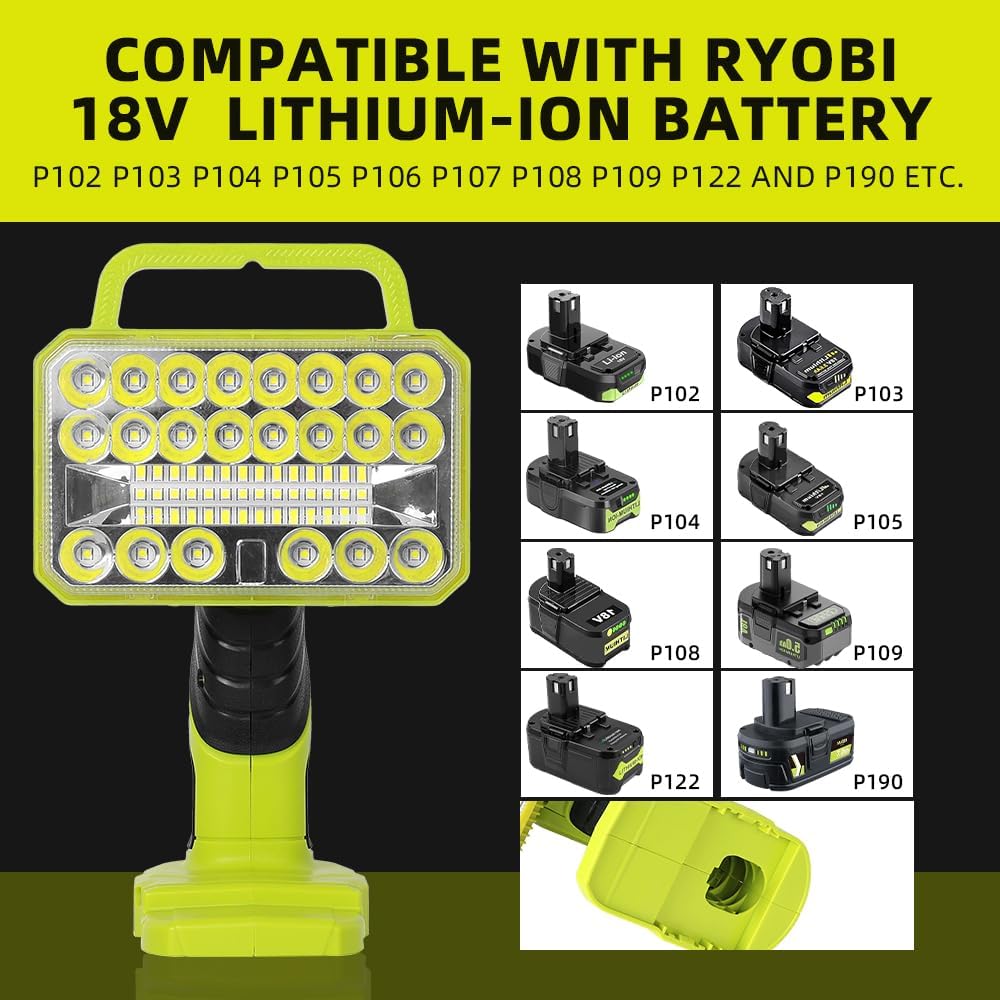 18W 2000LM Cordless LED Flashl - Outdoor Camping Jobs ulasan dan harga