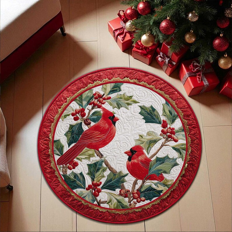 Cardinal Bird Christmas Round  - Outdoor Camping Decor Ideas ulasan dan harga