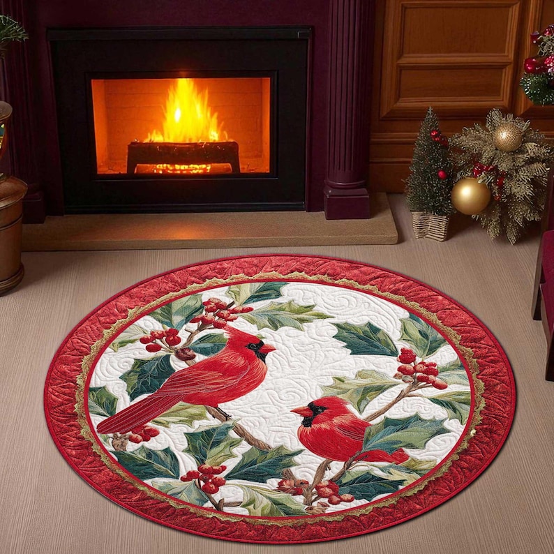 Cardinal Bird Christmas Round  - Outdoor Camping Decor Ideas ulasan dan harga