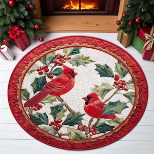 Cardinal Bird Christmas Round  - Outdoor Camping Decor Ideas ulasan dan harga