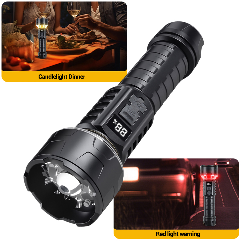 COB LED Flashlight Rechargeabl - Outdoor Camping Lighting ulasan dan harga