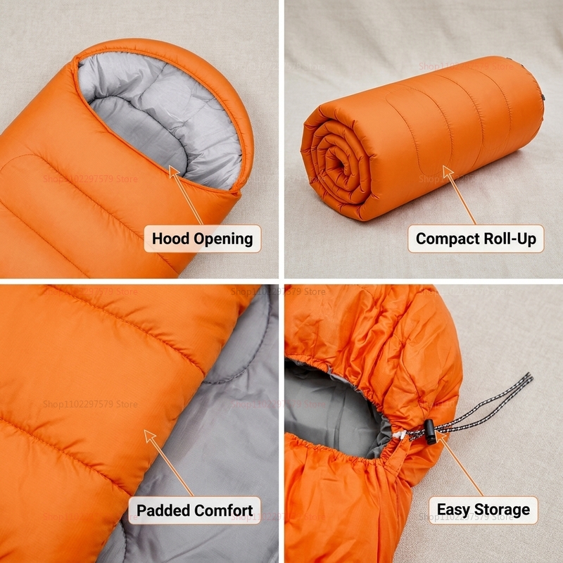 Camping sleeping bag light 4 s - Outdoor Camping In Winter ulasan dan harga