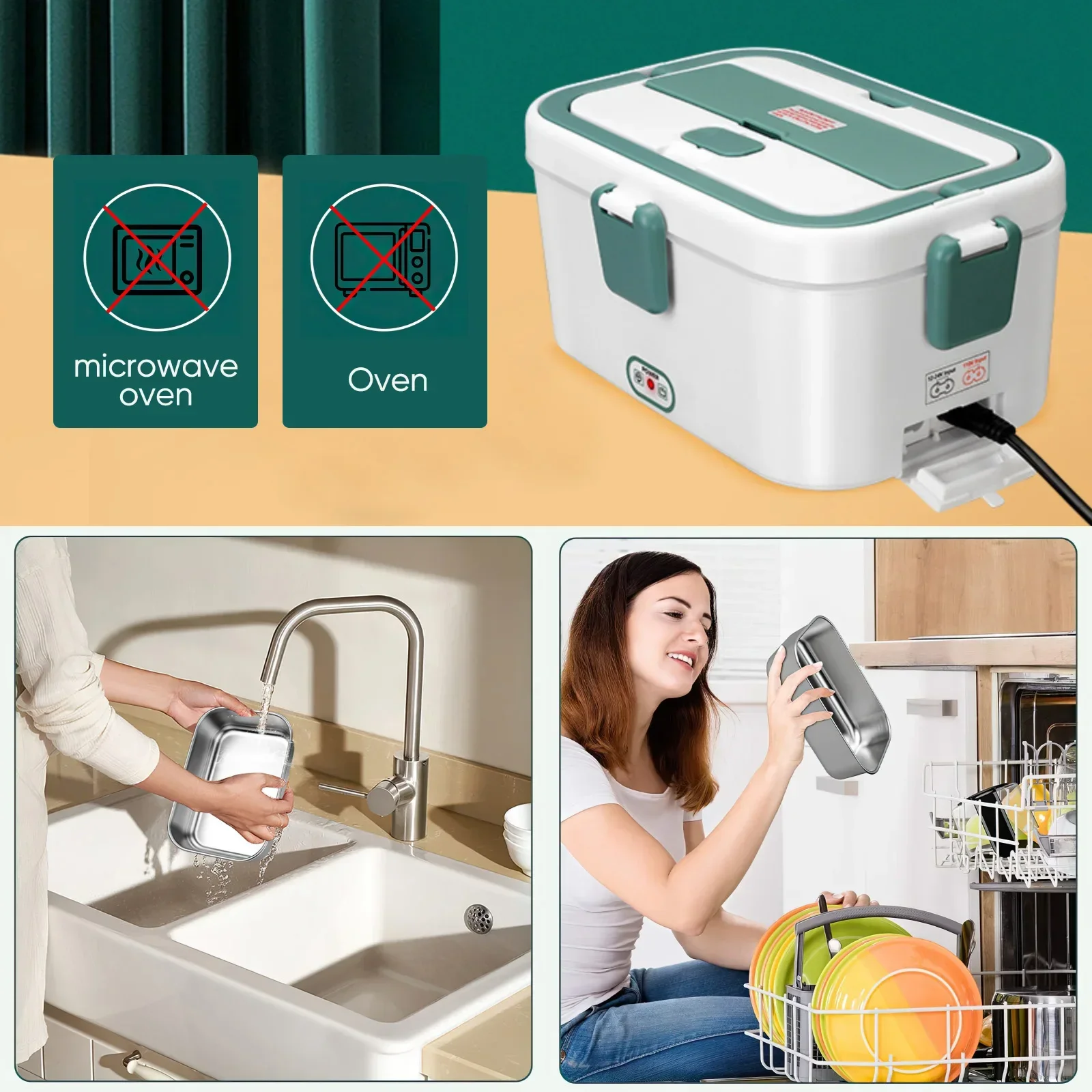 Electric Lunch Box Food Warmer - Outdoor Camping Food ulasan dan harga
