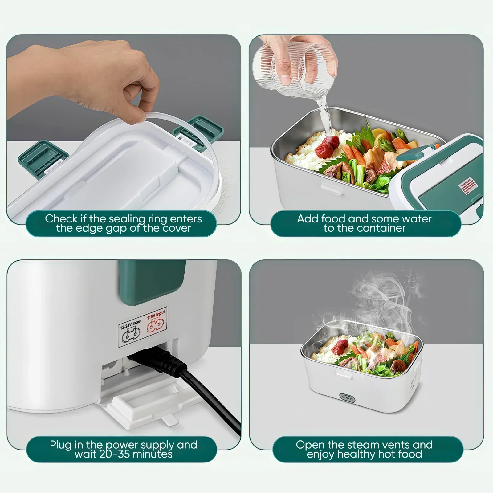 Electric Lunch Box Food Warmer - Outdoor Camping Food ulasan dan harga