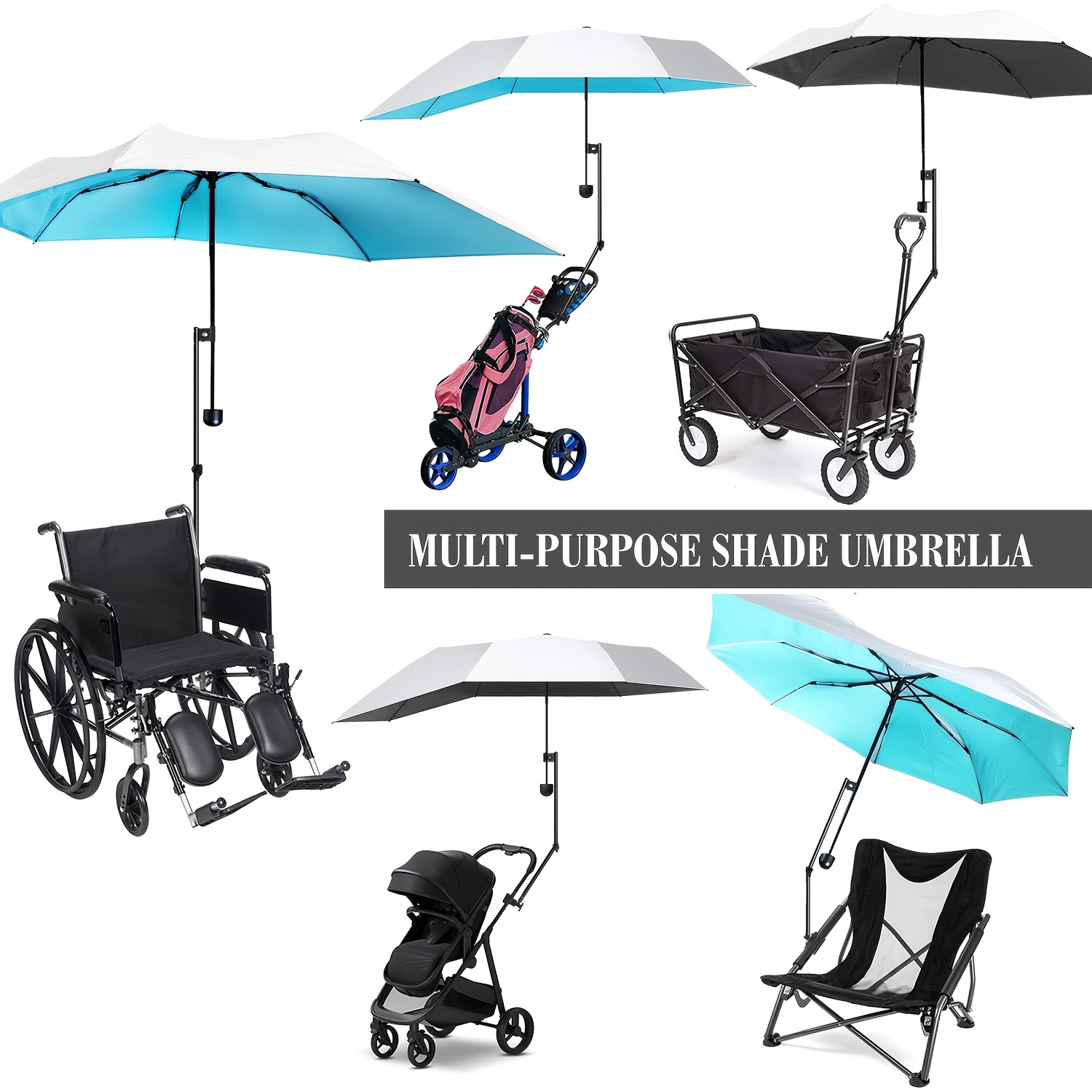 UPF 50+ Clamp-On Chair Umbrell - Outdoor Camping On Youtube ulasan dan harga