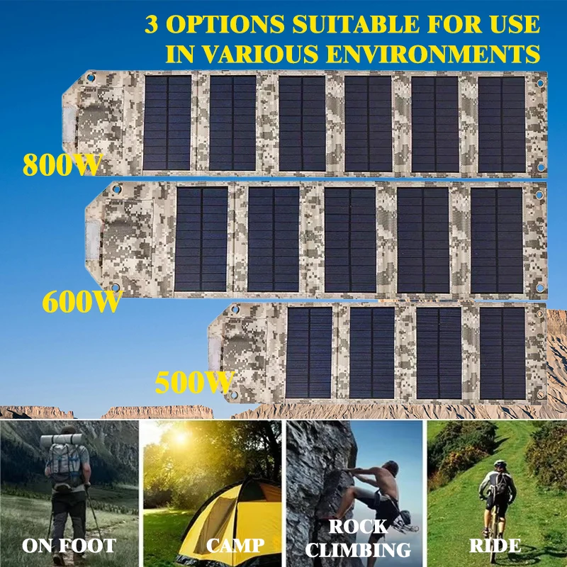 500W-800W Foldable Solar Charg - Zd Outdoor Camping ulasan dan harga