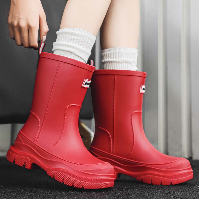 Women's High-Tube Rain Boots T - Outdoor Camping On Youtube ulasan dan harga