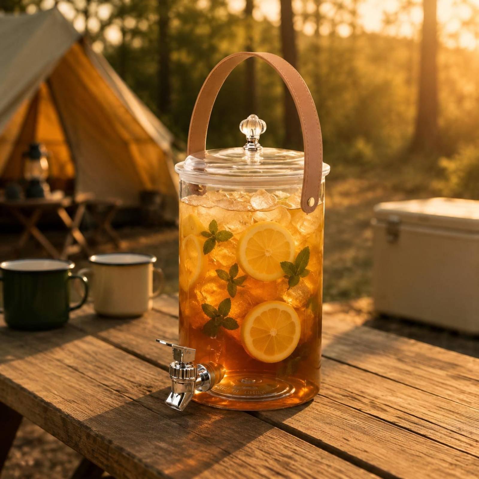 Beverage Dispensing Jug with S - Outdoor Camping Water Jug ulasan dan harga