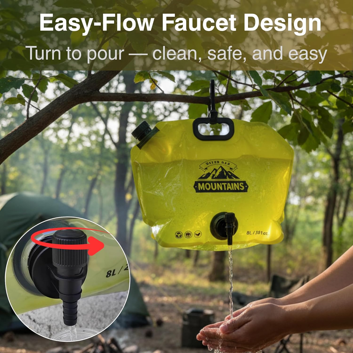 Camping Water Container Collap - Outdoor Camping Water Jug ulasan dan harga