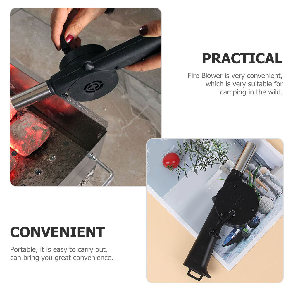 4Pcs Hand Crank Barbecue Fan P - Outdoor Camping Fireplace ulasan dan harga
