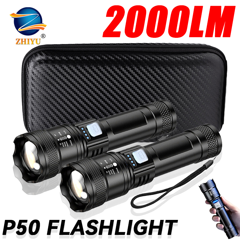 Tactical LED Flashlight 2000LM - Battery Outdoor Camping ulasan dan harga
