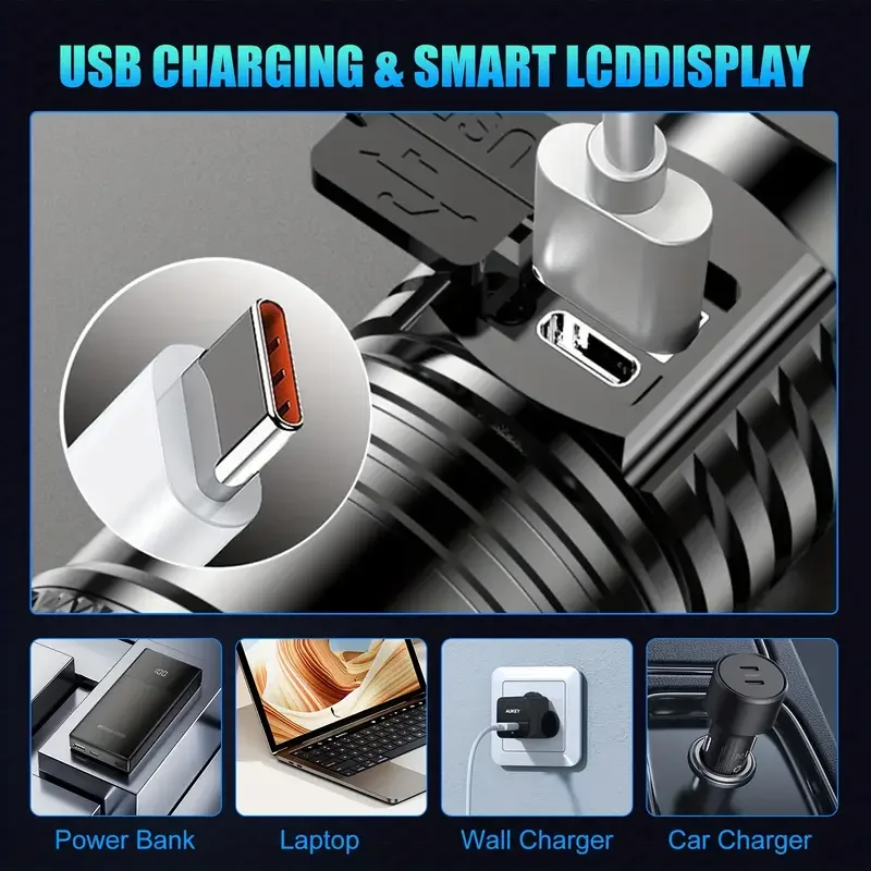 Tactical LED Flashlight 2000LM - Battery Outdoor Camping ulasan dan harga