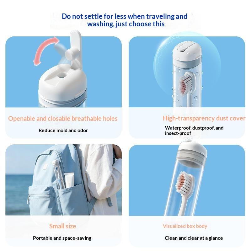 Portable Toothbrush Holder Box - Outdoor Camping Bathroom ulasan dan harga