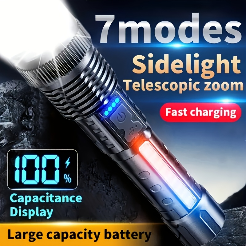 Powerful LED Flashlight Batter - Battery Outdoor Camping ulasan dan harga