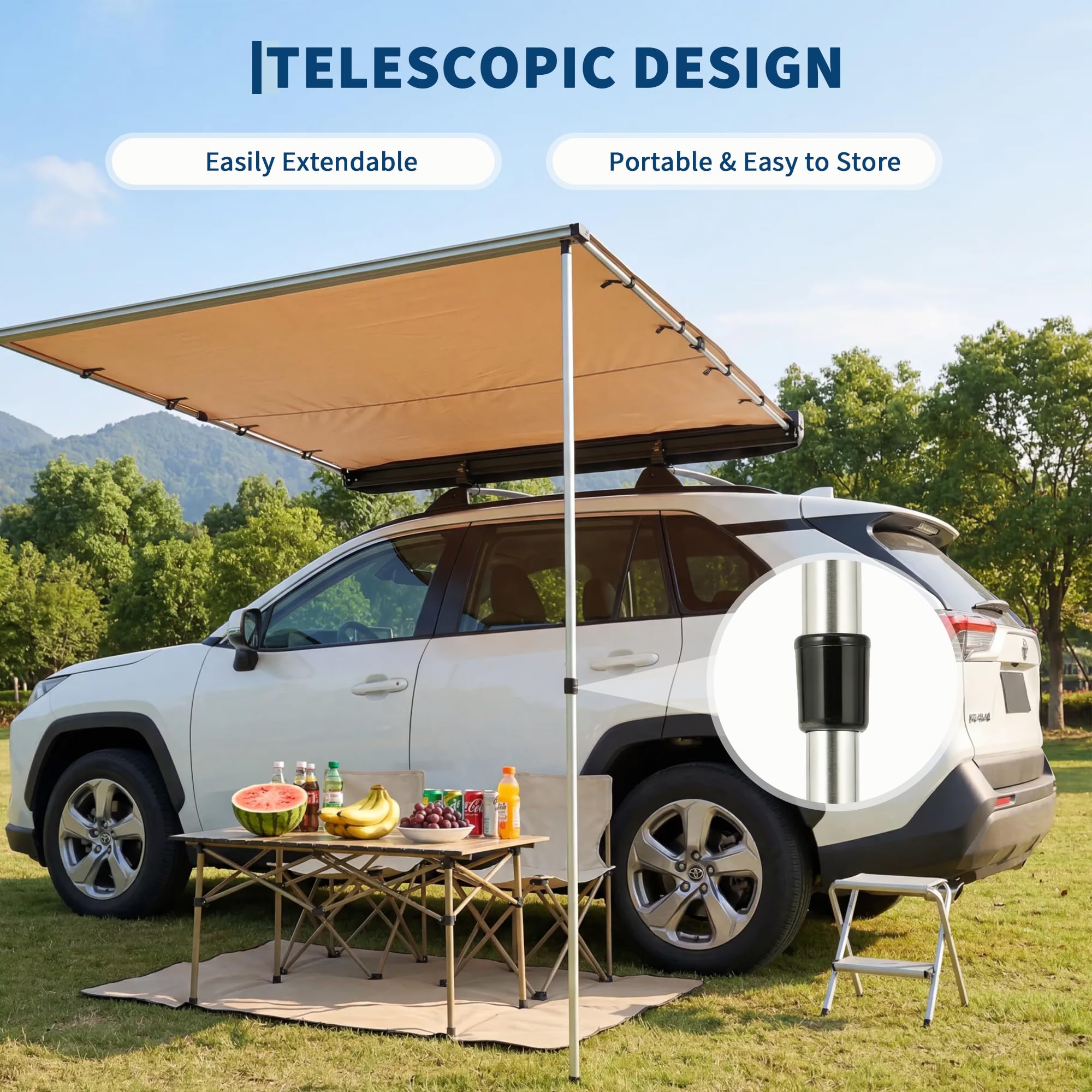 SUV Truck Van Roof Rack Awning - Outdoor Camping Awning ulasan dan harga