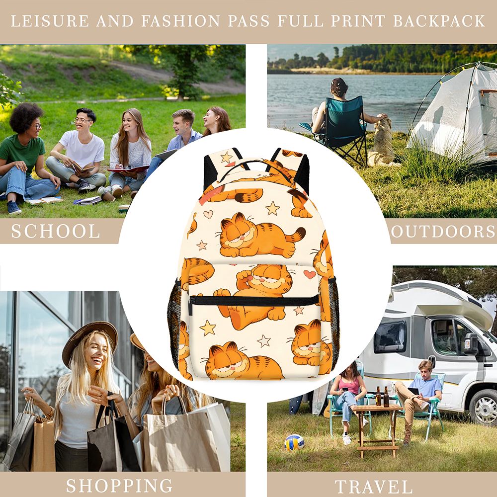 Funny Lazy Garfield Backpack S - Outdoor Camping Backpack ulasan dan harga